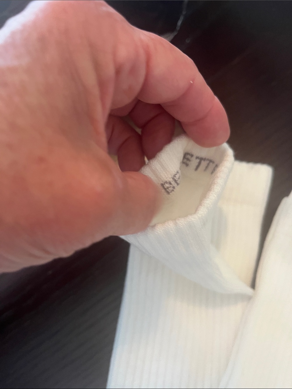 NWOT Bombas White Crew Socks with Gray Honeycomb Accent - Picture 2 of 4
